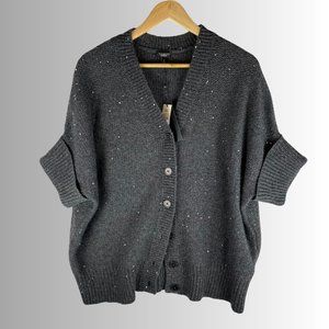 NEW Small Talbots Women's Sherpa Jacket in Dark Gray